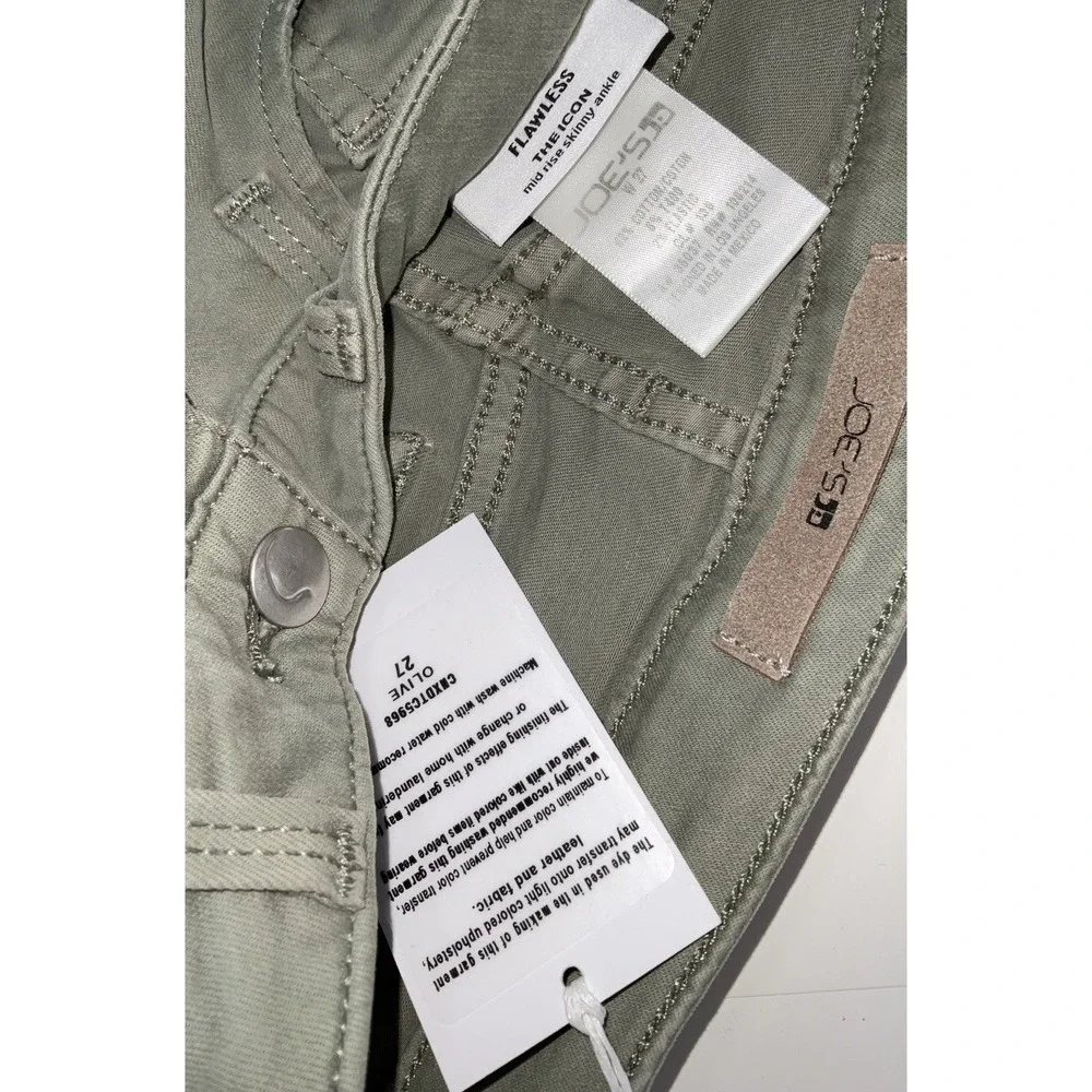 NWT Joe's Jeans Flawless The Icon Mid Rise Skinny Ankle Jeans Olive 27